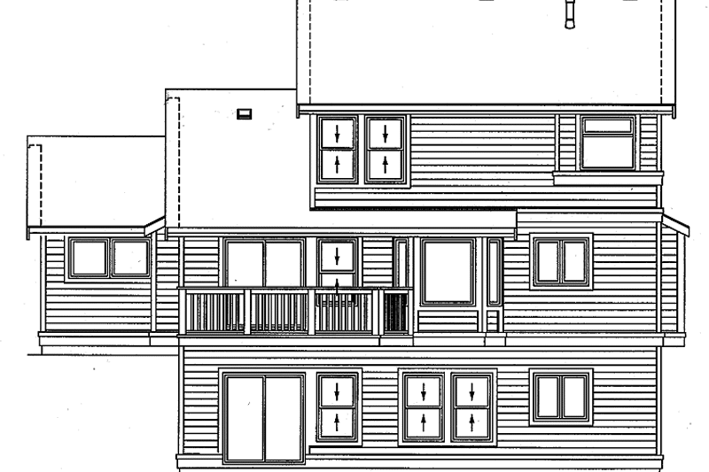 Architectural House Design - Exterior - Rear Elevation for Colonial House Plan #47-904 - 3 bed, 2.5 bath