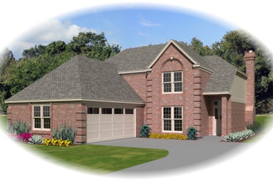 Exterior - Front Elevation for European House Plan #81-13888 - 3 bed, 2.5 bath