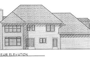 Exterior - Rear Elevation for Modern House Plan #70-438 - 3 bed, 2.5 bath