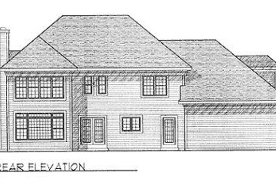 Exterior - Rear Elevation for Modern House Plan #70-438 - 3 bed, 2.5 bath