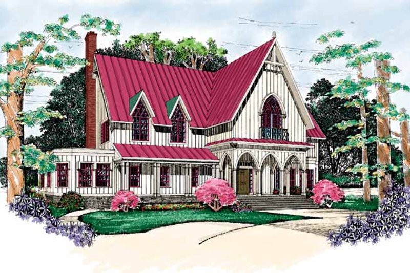 Architectural House Design - Craftsman Exterior - Front Elevation Plan #72-975
