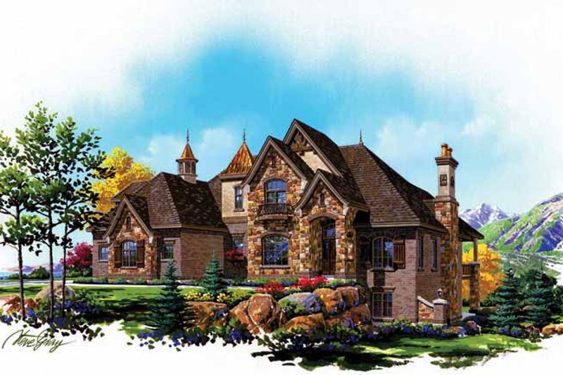 Architectural House Design - Country Exterior - Front Elevation Plan #945-79