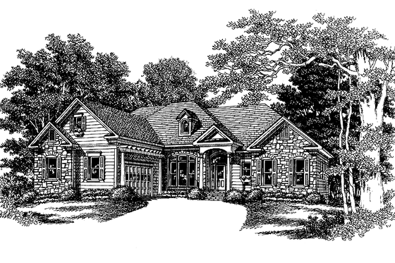 Exterior - Front Elevation 3 for Country House Plan #927-553 - 3 bed, 2.5 bath