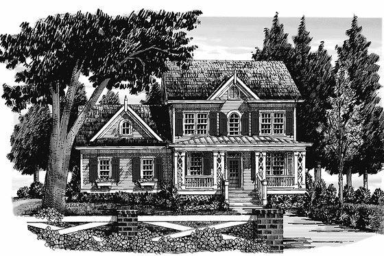 Exterior - Front Elevation 3 for Country House Plan #927-272 - 3 bed, 2.5 bath