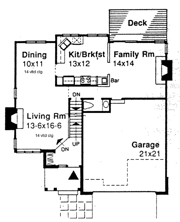 Architectural House Design - Bungalow Floor Plan - Main Floor Plan #320-713
