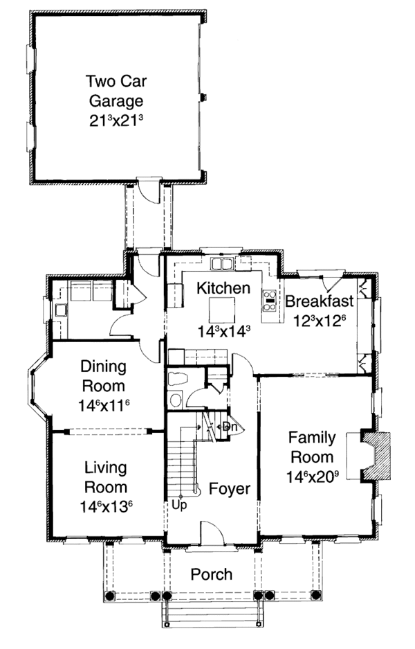 House Plan Design - Classical Floor Plan - Main Floor Plan #429-163