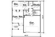 Modern Style House Plan - 4 Beds 3.5 Baths 2449 Sq/Ft Plan #20-2581 Floor 
