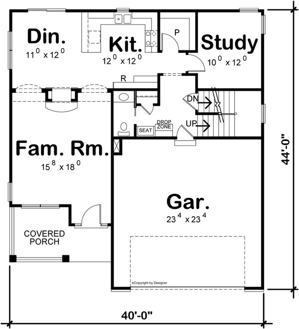 House Blueprint - Modern Floor Plan - Main Floor Plan #20-2581