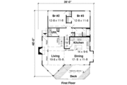 Contemporary Style House Plan - 3 Beds 2 Baths 1908 Sq/Ft Plan #312-513 