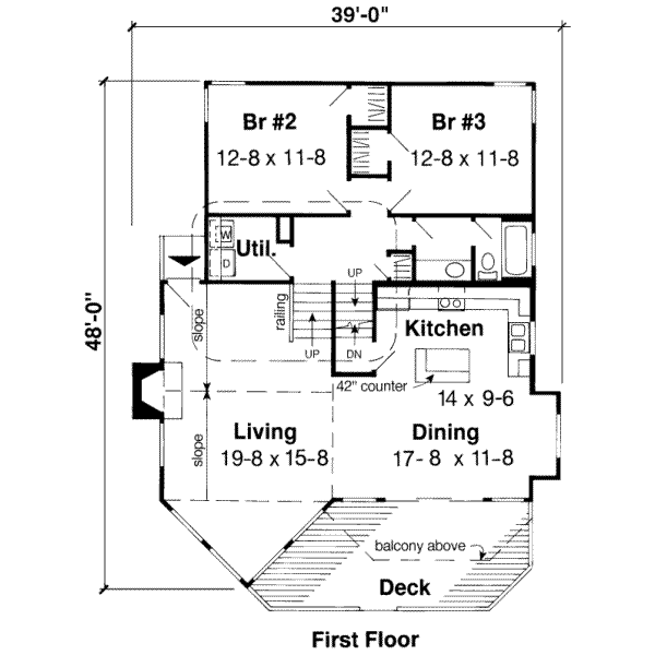 Contemporary Floor Plan - Main Floor Plan #312-513