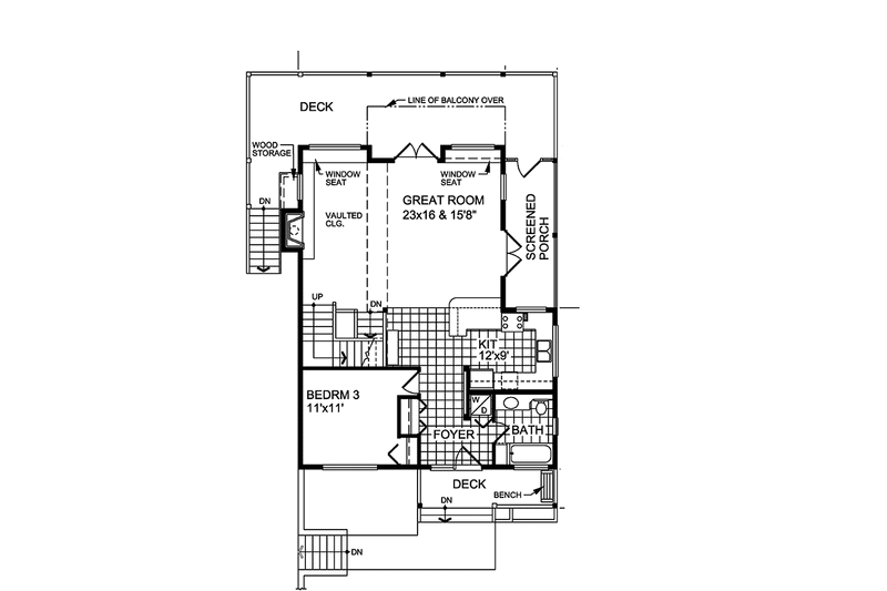 Home Plan - Floor Plan - Main Floor for Traditional House Plan #118-149 - 5 bed, 3 bath