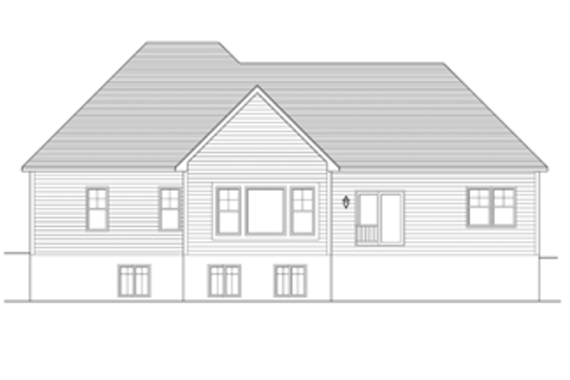 Home Plan - Exterior - Rear Elevation for Ranch House Plan #1010-44 - 3 bed, 2.5 bath