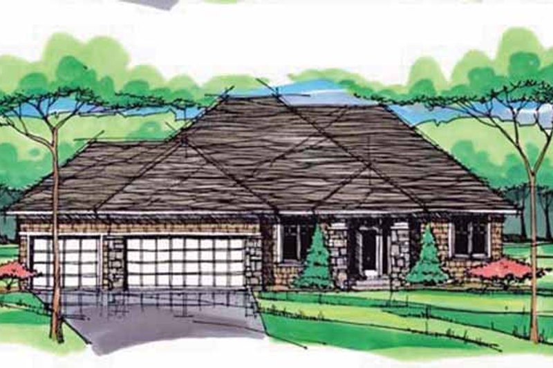 Home Plan - Exterior - Front Elevation 4 for European House Plan #51-975 - 3 bed, 2.5 bath