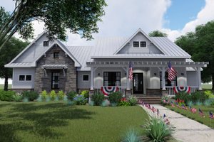 Farmhouse Exterior - Front Elevation Plan #120-256