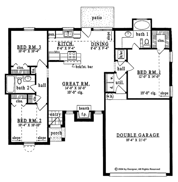 Home Plan - European Floor Plan - Main Floor Plan #42-550