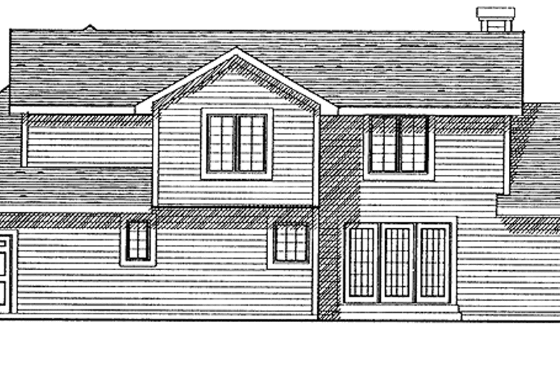Architectural House Design - Exterior - Rear Elevation for Traditional House Plan #70-1330 - 3 bed, 2.5 bath