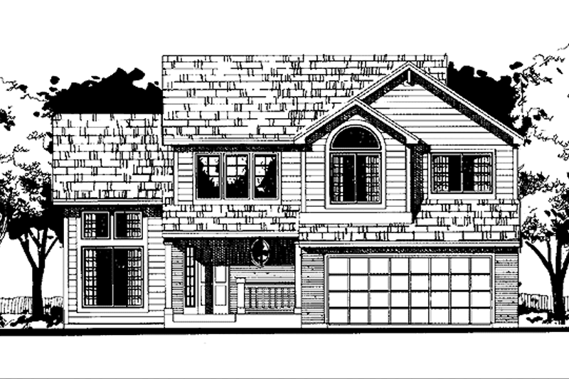 House Blueprint - Country Exterior - Front Elevation Plan #300-111
