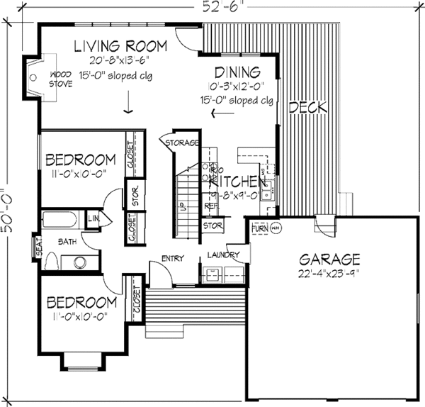 House Plan Design - Prairie Floor Plan - Main Floor Plan #320-1182