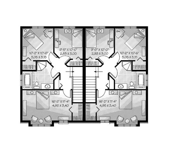 Traditional Floor Plan - Upper Floor Plan #23-2411