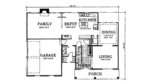 House Plan Design - Colonial Floor Plan - Main Floor Plan #1029-32
