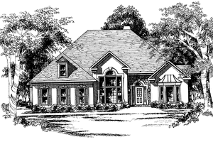 Exterior - Front Elevation 3 for Mediterranean House Plan #927-82 - 3 bed, 2 bath