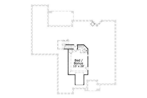 Floor Plan - Upper Floor for European House Plan #411-456 - 5 bed, 4 bath
