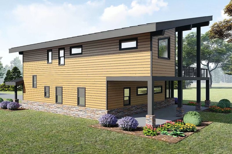 House Design - Exterior - Other Elevation 3 for Contemporary House Plan #932-1241 - 3 bed, 3.5 bath