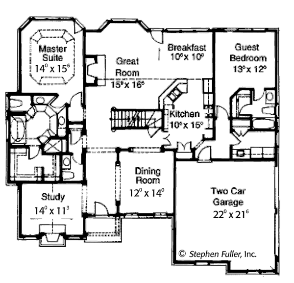 House Plan Design - Colonial Floor Plan - Main Floor Plan #429-377
