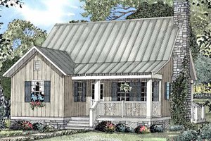 Exterior - Front Elevation 3 for Craftsman House Plan #17-3122 - 2 bed, 2 bath