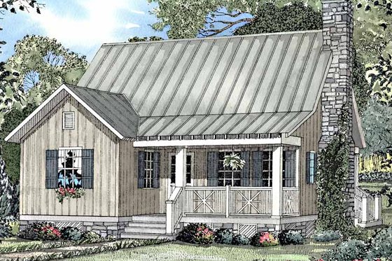 Exterior - Front Elevation 3 for Craftsman House Plan #17-3122 - 2 bed, 2 bath