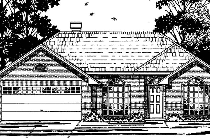 House Blueprint - European Exterior - Front Elevation Plan #42-511