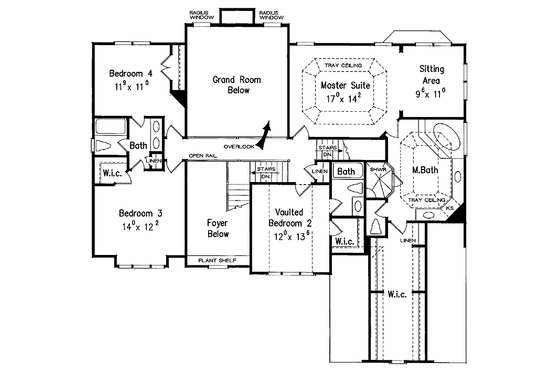 Floor Plan - Upper Floor for Country House Plan #927-737 - 5 bed, 4 bath