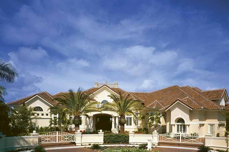 Home Plan - Exterior - Front Elevation for Mediterranean House Plan #930-412 - 5 bed, 7 bath