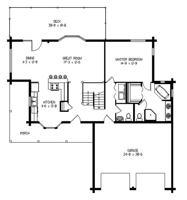 Home Plan - Log Floor Plan - Main Floor Plan #964-11