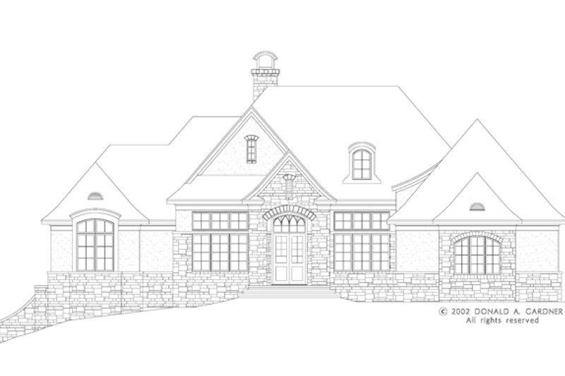 Home Plan - Exterior - Front Elevation 5 for European House Plan #929-893 - 5 bed, 5 bath