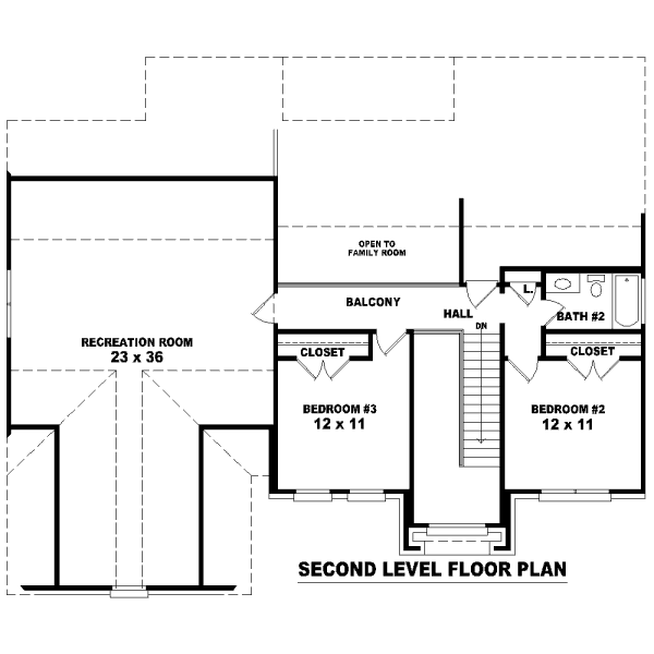 European Floor Plan - Upper Floor Plan #81-13738