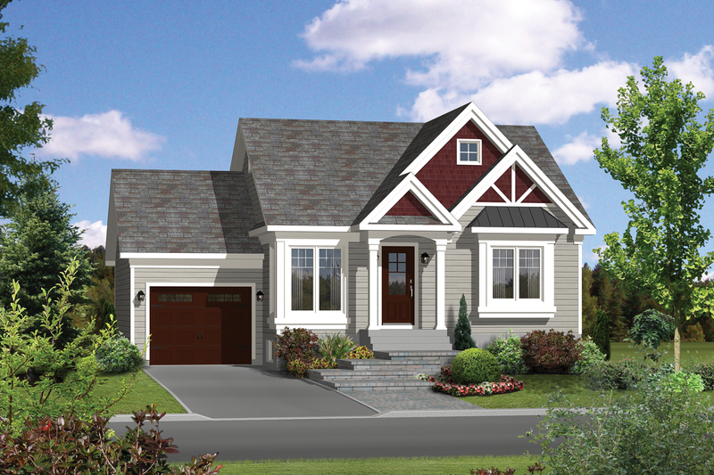 Traditional Style House Plan - 2 Beds 1 Baths 896 Sq/Ft Plan #25-4321