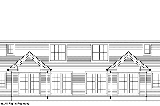 Exterior - Rear Elevation for Traditional House Plan #48-757 - 3 bed, 2.5 bath