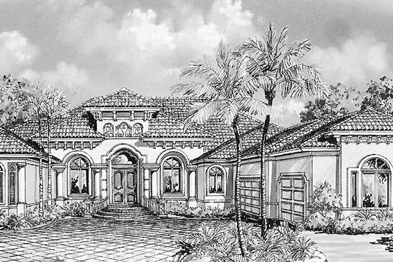 House Plan Design - Mediterranean Exterior - Front Elevation Plan #1017-11