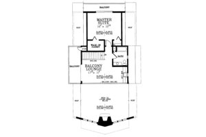 Floor Plan - Upper Floor House Plan #72-1048 - 3 bed, 2 bath
