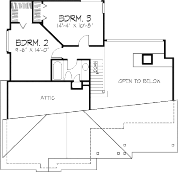 House Plan Design - Country Floor Plan - Upper Floor Plan #320-351