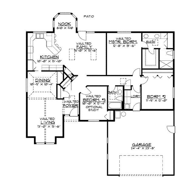 Architectural House Design - Traditional Floor Plan - Main Floor Plan #997-13