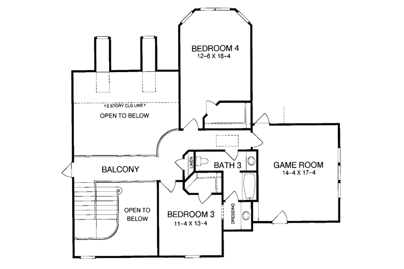 Dream House Plan - Floor Plan - Upper Floor for Country House Plan #952-183 - 4 bed, 3.5 bath