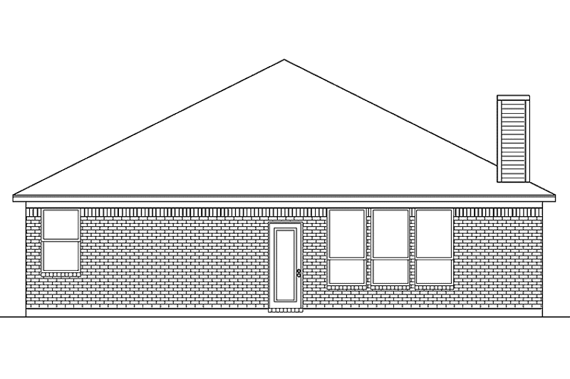 Dream House Plan - Exterior - Rear Elevation for Traditional House Plan #84-683 - 3 bed, 2 bath