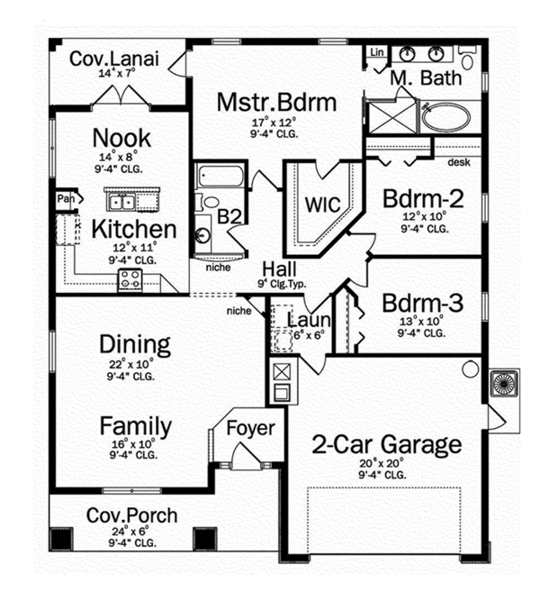 Home Plan - Craftsman Floor Plan - Main Floor Plan #1058-72