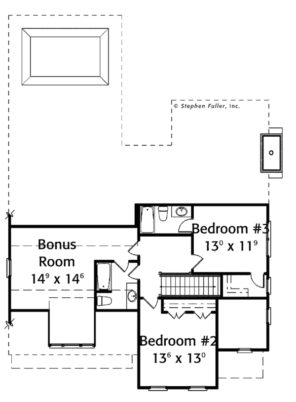 Dream House Plan - Country Floor Plan - Upper Floor Plan #429-311