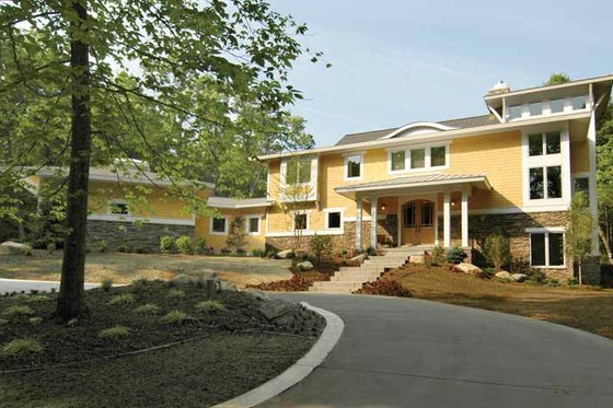 Exterior - Front Elevation 5 for Prairie House Plan #928-38 - 3 bed, 3 bath