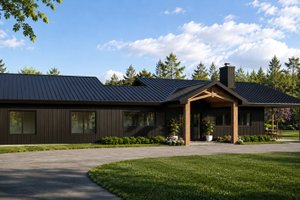 Home Plan - Exterior - Front Elevation for Modern House Plan #1064-498 - 3 bed, 2 bath