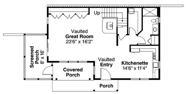 Home Plan - Craftsman Floor Plan - Main Floor Plan #124-554
