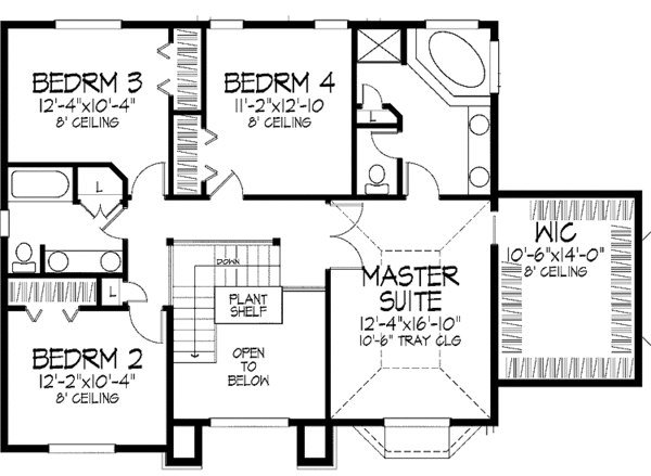 Home Plan - Country Floor Plan - Upper Floor Plan #51-900